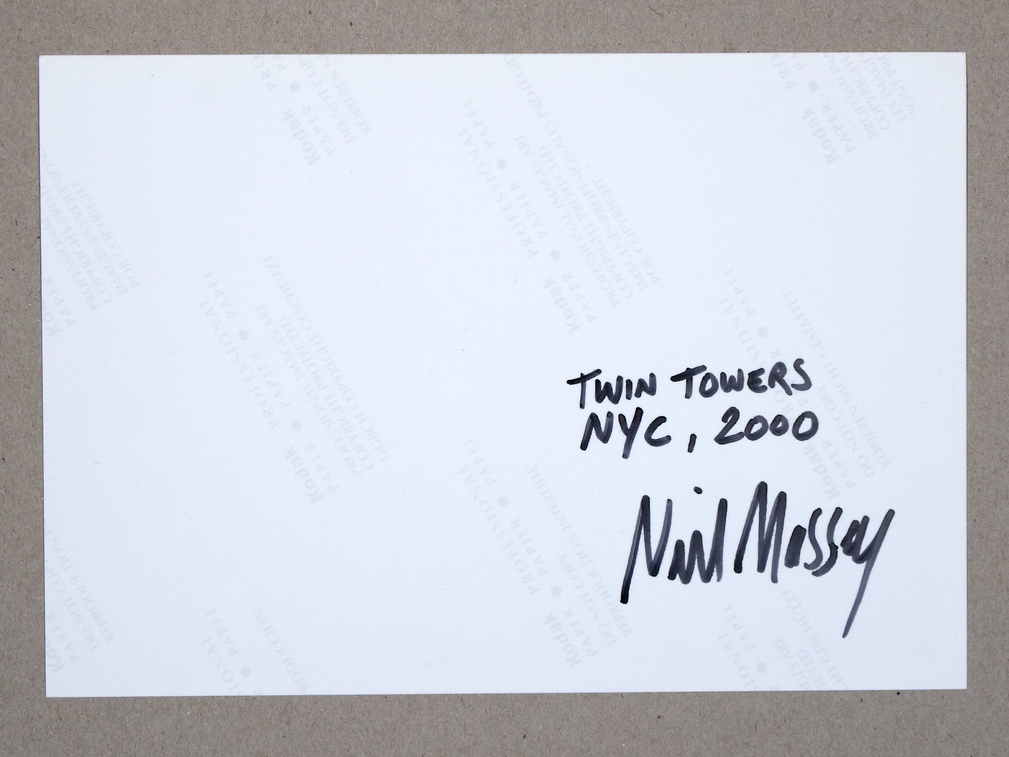 TWIN TOWERS NYC - VINTAGE PRINT 2000